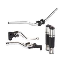 Kit Guidão Naked Alumínio Luva Punho Manete Anodizado Suzuki Yes 125