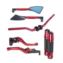 Kit Guidão Naked Manopla Jupiter Retrovisor Rizoma Manete Honda Pcx