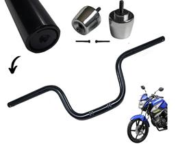 Kit Guidão Pezinho Peso Moto Factor 125 Fazer 150 Preto Fosco Yamaha