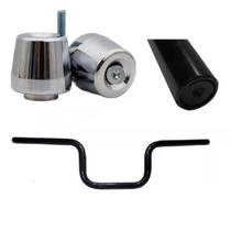 Kit Guidão Pezinho Peso Moto Factor 125 Fazer 150 Yamaha Aço Carbono