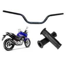 Kit Guidão Preto Fosco Manopla Moto Honda Cbx Twister 250 2014 Em Diante Kit Guidão Preto Fosco Manopla Moto Honda Cbx Twister 250 2014 Em Diante