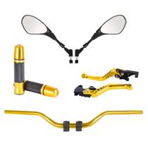 Kit Guidão Punho Manete Espelho Retrovisor Xtz 125 Off Racer Kit Guidão Punho Manete Espelho Retrovisor Xtz 125 Off Racer