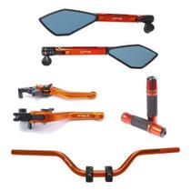 Kit Guidão Street Manopla Retrovisor Manete Ybr Factor Kit Guidão Street Manopla Retrovisor Manete Ybr Factor