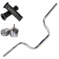 Kit Guidão Ybr Com Pesinho Pcx e Par de Manoplas 125 2001 ate 2015 Factor Yamaha Peso Moto Rosca Fácil Instalação