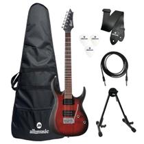 Kit Guitarra Cort X100 OPBB + Capa + Suporte + Acessórios