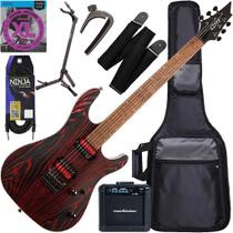 Kit Guitarra Elétrica Cort KX-300 ETCH EBR - Etched Black Red (EBR) Gx04