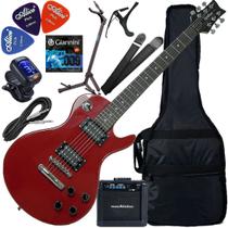 Kit Guitarra Elétrica Les Paul Waldman Glp-100 Rd Vermelha Gx03