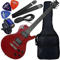 Kit Guitarra Elétrica Les Paul Waldman Glp-100 Vermelha Gx01