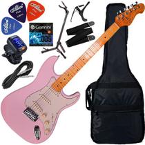 Kit Guitarra Elétrica Phx ST-2 Strato Vintage Shell Pink Rosa Gx02