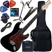 Kit Guitarra Elétrica Strato Giannini G100 Bk/Tt Preto Gx03