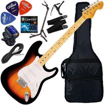 Kit Guitarra Elétrica Vogga VCG601N Stratocaster YG Sunburst Gx02