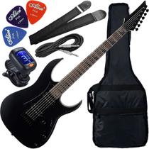Kit Guitarra Ibanez Gio GRGR-131 EX HH Black Flat BKF Gx01