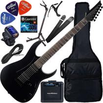 Kit Guitarra Ibanez Gio GRGR-131 EX HH Black Flat BKF Gx03