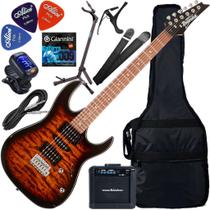 Kit Guitarra Ibanez Gio GRX-70 QA HSH Sunburst Gx03