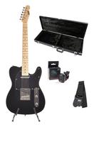 Kit guitarra land telecaster l-t1 bk/e + case ph-e10-f + afinador + correia