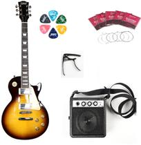 Kit Guitarra Les Paul Land Dark + Cubo + Acessórios