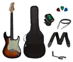 Kit Guitarra Memphis By Tagima MG30 Strato Sunburst