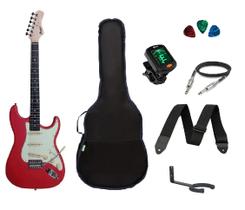Kit Guitarra Memphis By Tagima MG30 Strato Vermelha - Tagima Memphis
