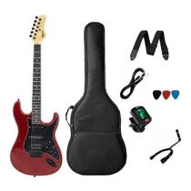 Kit Guitarra Strato Tagima Sixmart Candy Apple - Com Efeito