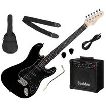 Kit Guitarra Stratocaster Giannini G 101 + Amplificador e Acessórios