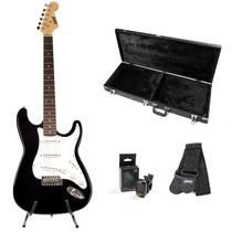 Kit Guitarra Stratocaster Land L-G1 Bk+ Case +Acessórios 08