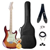 Kit Guitarra Stratocaster Strinberg Cherry Sunburst Completo