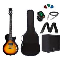 Kit Guitarra Strinberg Les Paul LPS200 Caixa Amplificada Sunburst