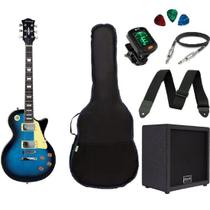 Kit Guitarra Strinberg Les Paul LPS230 + Amplificador + Afinador Digital + Acessórios Azul