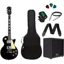 Kit Guitarra Strinberg Les Paul LPS230 + Amplificador + Afinador Digital + Acessórios Preta