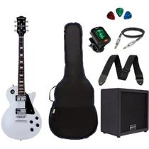 Kit Guitarra Strinberg Les Paul LPS230 WH Branca + Amplificador + Acessórios