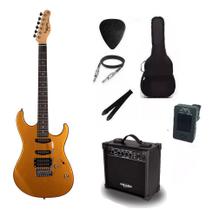 Kit Guitarra Tagima serie TW TG510 Dourada Caixa Amplificada