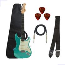 Kit Guitarra Tagima Strato Tg500 Msg Metallic Surf Green