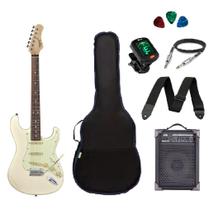 Kit Guitarra Tagima T635 Branca OWH + Amplificador