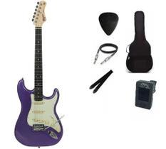 Kit Guitarra Tagima TG500 Strato Metallic Purple