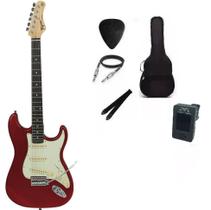 Kit Guitarra Tagima TG500 Strato Vermelha