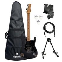 Kit Guitarra Tagima TGA-580 Relic Black Capa+Acessórios Kit Guitarra Tagima TGA-580 Relic Black Capa+Acessórios
