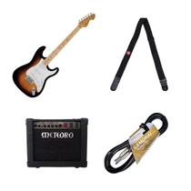 Kit Guitarra Vogga + Ampli Meteoro + Correia + Cabo 5M