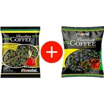 Kit Guloseimas Bala Mastigável + Bala Dura Brazilian Coffee florestal 500g - 1 pct de cada