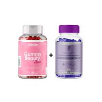 KIT Gummy Beauty Hair Vitamina Cabelo e Unha + 1 Acído Hialurônico Vitaminas - Bari Caps