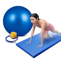 Kit gym ball 65cm e colchonete 95x44x3cm Pista e Campo Azul