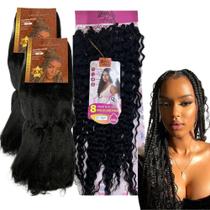 Kit Gypsy Braids 2 Jumbo 800 Gramas + Cabelo Orgânico Anéis