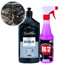 Kit H-7 500ml + Motorlac Cadillac 500ml - Limpeza e Proteção Motor