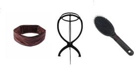 Kit Hair Grip Marrom + Escova + Suporte Para Peruca Front Kit Hair Grip Marrom + Escova + Suporte Para Peruca Front