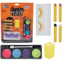 Kit Halloween de Maquiagem Artística 8pçs c/ Cores Sortidas