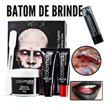 Kit halloween maquiagem sangue falso assustadora +brinde - loja do abençoado