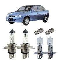 Kit Halógenas Farol Alto Baixo e Milha Corsa 1994 A 2001 Kit Halógenas Farol Alto Baixo e Milha Corsa 1994 A 2001