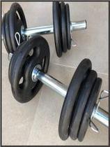 Kit halter 24kg anilhas pintadas de feero