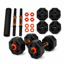 Kit Halteres Ajustáveis 6 em 1 Barras e Anilhas Treino em Casa 10kg Consport Kit Halteres Ajustáveis 6 em 1 Barras e Anilhas Treino em Casa 10kg Consport