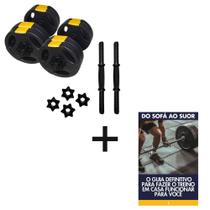 Kit Halteres Ajustáveis até 10kg Ahead Sports + E-book