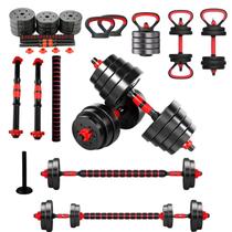 Kit Halteres Anilhas Ajustáveis Kettlebell Academia 40kg MKFIT